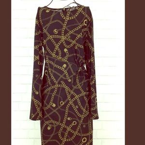 Michael Kors Black gold chain dress